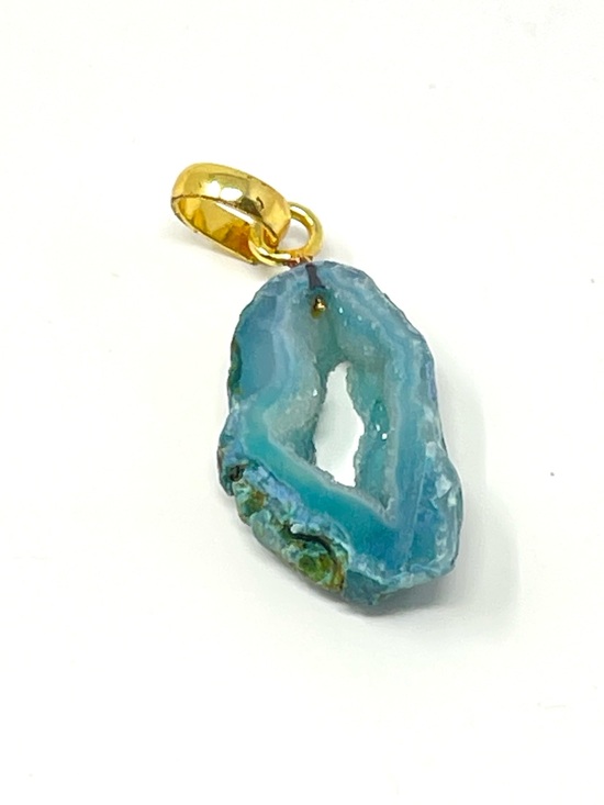 Anthropologie Jewelry - New Anthropologie Blue Agate Geode Decorative Charm